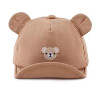 MniJiza Oso Gorra de Béisbol Gorra De Sol Bebe Niña Niño Primavera Verano 0-2 Años (1-2 Años, Oso Marrón)
