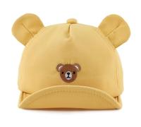MniJiza Oso Gorra de Béisbol Gorra De Sol Bebe Niña Niño Primavera Verano 0-2 Años (3-12 Meses, Oso Amarillo)