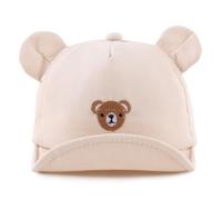MniJiza Oso Gorra de Béisbol Gorra De Sol Bebe Niña Niño Primavera Verano 0-2 Años (3-12 Meses, Oso Beige)