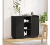 MNISDFL Aparador con LED negro de roble con cajones, armario estrecho para habitación o salón, 90 x 32 x 75 cm, material de madera