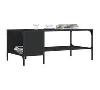 MNISDFL La Mesa Central de la cafetería es fácil de montarMesa de Centro con Estante Madera ingeniería Negro 100x51x40 cm
