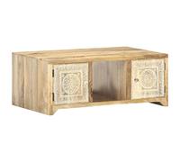 MNISDFL Mesa de centro de recepción para sofá, mesa de salón, mesa auxiliar, 90 x 50 x 35 cm, mango de madera maciza