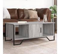 MNISDFL Mesa de centro gris Sonoma Muebles de salón Mesas de centro para sala de estar Interior 100x51x40cm Madera