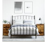 MNISDFL Mesas de noche de madera vieja aglomerado de madera, metal medio mesita de noche mesita de noche para sala de estar habitación