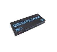 MNMIOIO Conmutador de Matriz Compatible con 4x4, Divisor de Matriz Compatible con 4K HDR HDTV, Caja de 4 entradas y 4 Salidas HDCP 2.2