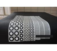 MNMIOIO Marcadores Escaneo 3D, Escáner Tridimensional de 10000 Puntos, máquina Lectura Marcado, Anillo Interior Mate Blanco y Exterior Negro(0.8mm X 2.5mm)