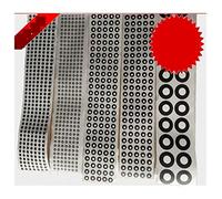MNMIOIO Marcadores Escaneo 3D, Escáner Tridimensional de 10000 Puntos, máquina Lectura Marcado, Anillo Interior Mate Blanco y Exterior Negro(1.5x3.5 10000 Points)