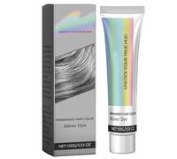 Mnozreo Cire Couleur Cheveux Teinture Instantanée Cheveux, Gris Argenté, 100 ml, 1 unidad, Teinture pour Cheveux Gris, Pour les Hommes et les Femmes, Halloween, Noël