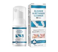 Mnozreo Limpiador De Aparatos Dentales,Tabletas Limpiadoras de Retenedores,Limpiadoras para Dentaduras Postizas,Limpieza de Dentaduras Elimina las Manchas,Blanquear Dentaduras,30ML,1PC