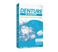 Mnozreo Pastillas Dentadura Limpieza,Elimina Manchas y Olores,30Pcs*5g,Tabletas Limpiadoras Para Prótesis Dentales,Refresca Retenedores