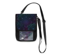 Mnsruu Art Arabesque Mandala Boho Ethnic Bohemian Cartera de viaje para pasaporte, tarjeta de crédito Gadget bolsa unisex bandolera de viaje con correa ajustable, #01, Talla única, moda