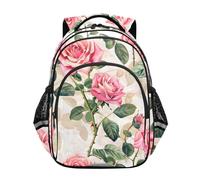 Mnsruu Beautiful Roses - Mochila para niños y niñas, mochila escolar para libros de preescolar, jardín de infantes, primaria, mochila de viaje, A02360, Small