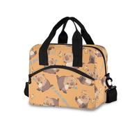 Mnsruu Bolsa de almuerzo aislada para adultos Capybara I Didn't Mean It - Bolsa de almuerzo reutilizable con hombro ajustable para trabajo, playa, picnic, camping