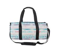 Mnsruu Bolsa deportiva de gimnasio con correa para el hombro para mujeres y hombres, acuarela, bohemio, étnico, lunares y rayas, bolsa de lona para viajes, entrenamiento, bolsa de entrenamiento con