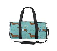 Mnsruu Bolsa deportiva de gimnasio con correa para el hombro para mujeres y hombres, bonita bolsa de lona para perros salchicha, cachorro, perro, bolsa de viaje para entrenamiento, bolsa de