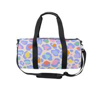 Mnsruu Bolsa deportiva de gimnasio con correa para el hombro para mujeres y hombres, con estampado de leopardo arcoíris, bolsa de viaje para entrenamiento, bolsa de entrenamiento con compartimento