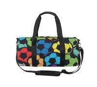 Mnsruu Bolsa deportiva de gimnasio con correa para el hombro para mujeres y hombres, diseño colorido de fútbol, bolsa de viaje para entrenamiento, bolsa de entrenamiento con compartimento para zapatos