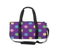 Mnsruu Bolsa deportiva de gimnasio con correa para el hombro para mujeres y hombres, diseño geométrico de puntos arcoíris, bolsa de viaje para entrenamiento, bolsa de entrenamiento con compartimento