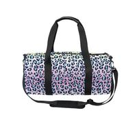 Mnsruu Bolsa deportiva de gimnasio con correa para el hombro para mujeres y hombres, estampado de leopardo, color arcoíris, geométrica, bolsa de viaje para entrenamiento, bolsa de entrenamiento con