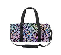 Mnsruu Bolsa deportiva de gimnasio con correa para el hombro para mujeres y hombres, estampado de leopardo, guepardo arcoíris, lunares, bolsa de viaje para entrenamiento, bolsa de entrenamiento con
