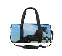 Mnsruu Bolsa deportiva de gimnasio con correa para el hombro para mujeres y hombres, un caballo corriendo en el pastizal, bolsa de viaje para entrenamiento, bolsa de entrenamiento con compartimento