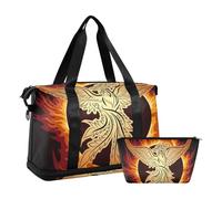 Mnsruu Burning Fire Phoenix Bird - Bolsas deportivas de lona, #04, Talla única, moda