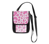 Mnsruu Cartera de viaje unisex con estampado de animales de la selva y piel de vaca rosa con correa ajustable, #01, Talla única, moda