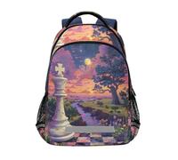 Mnsruu Chess at Dusk - Mochila escolar para estudiantes y adolescentes