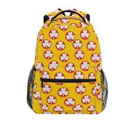 Mnsruu Clover in Red Circle - Mochila escolar para laptop, tablet, bolsa de viaje para estudiantes universitarios y adolescentes