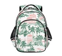 Mnsruu Coconut Tree Houses - Mochila para niños y niñas, mochila escolar para libros de preescolar, jardín de infantes, primaria, mochila de viaje, A02122, Small