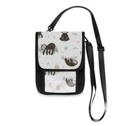 Mnsruu Cute Sloth on The Branch - Cartera de viaje para pasaporte, tarjeta de crédito, gadget de viaje, unisex, con correa ajustable, #01, Talla única, moda