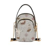 Mnsruu Divertido bolso cruzado con mapa del mundo de vela pequeño bolso de mano de cuero para mujer