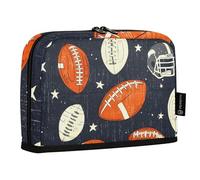 Mnsruu Estuche para lápices de pie con patrón de rugby (39), gran capacidad, para niños y niñas, estuche multicapa para lápices, organizador de papelería para la escuela, la oficina y el trabajo