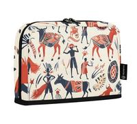Mnsruu Estuche para lápices de pie de Bulls and Religion and Grass de gran capacidad para niños y niñas, estuche multicapa para lápices, organizador de papelería para escuela, oficina, trabajo