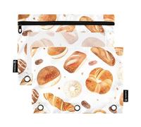 Mnsruu Estuche para lápices para carpeta de 3 anillas, estuche de lápices de acuarela con ventana transparente para oficina, viajes, cosméticos, paquete de 2, Pan de acuarela, one sizex2, Maletín