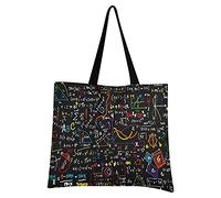 Mnsruu Fórmula Matemática Del Arte Bolsa Compra Reutilizables Plegables Bolsas para Comestibles con Bolsillo de Frutas Verduras Ecológicas