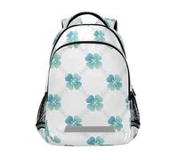 Mnsruu Grid - Mochila escolar de trébol de cuatro hojas para niños y niñas, escuela secundaria, mochila escolar