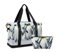 Mnsruu Group of Penguins in Winter Sports Duffel Bags, #04, Talla única, moda