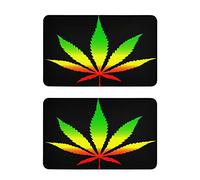 Mnsruu Imanes para nevera con diseño de hojas de marihuana, color negro, 2 unidades, para nevera, pizarra blanca, cocina, oficina, imanes