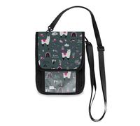 Mnsruu Lama and Cute - Cartera de viaje con diseño de cactus para pasaporte, tarjetas de crédito, bolsa de viaje, unisex, con correa ajustable, #01, Talla única, moda