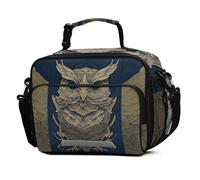 Mnsruu Magical Owl - Lonchera grande aislada para niños y niñas, reutilizable, bolsa de almuerzo escolar con correa para el hombro