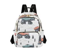 Mnsruu Mochila de invierno con patrón de camión monstruo para mujer, mochila de viaje, mochila casual diaria