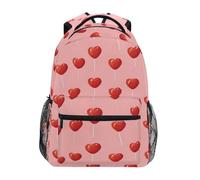 Mnsruu Mochila de piruleta en forma de corazón para estudiantes, niños, niñas, mochila escolar, mochila para niños, mochila de viaje informal