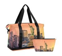 Mnsruu New York City NYC Statue of Liberty - Bolsas deportivas de lona, #04, Talla única, moda