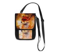 Mnsruu Painting of Wild Fox - Cartera de viaje para pasaporte, tarjetas de crédito, bolsa unisex cruzada con correa ajustable, #01, Talla única, moda