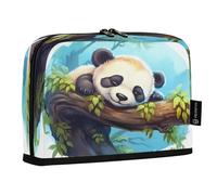 Mnsruu Panda on the Tree - Estuche para lápices de pie de gran capacidad para niños y niñas, estuche multicapa para lápices, organizador de papelería para la escuela, la oficina y el trabajo