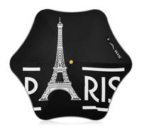Mnsruu Paraguas negro de la Torre Eiffel de París para niños y niñas pequeños, rayos UV/sol, lluvia, resistente al viento