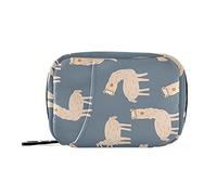 Mnsruu Pastillero semanal Funny Llamas Travel Pill Organizer Bag, dispensador de píldoras caja de almacenamiento para suplemento de vitamina