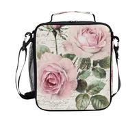 Mnsruu Roses - Lonchera térmica para niños y niñas, diseño vintage de París Francia