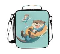 Mnsruu Sea Otters - Lonchera térmica para niños, con correa de hombro congelable para niños, niñas, escuela, picnic